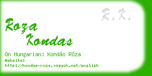 roza kondas business card